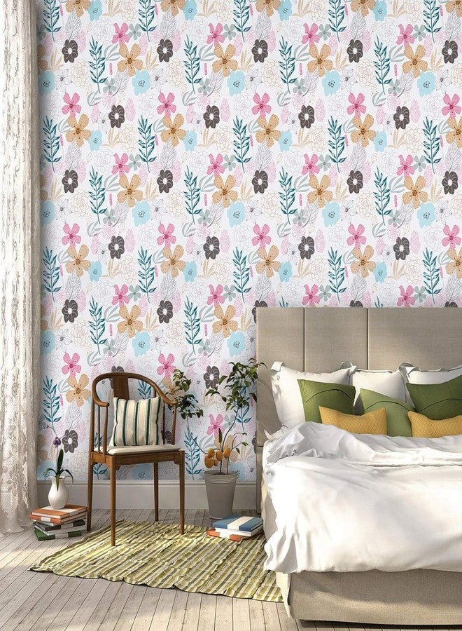 ELTON DIY Wall Paper/Wall Sticker Self Adhesive Nature Colourful Elegant Living Room Bed Room Decoration Furniture Make Over Interior Exterior Spring Blossom(45x300cm) - Image 4